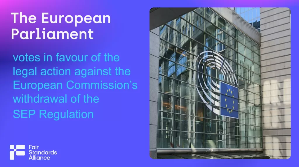 FSA Celebrates European Parliament Vote on SEP Regulation Withdrawal